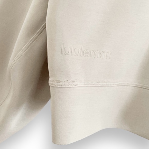 Lululemon Softstreme Perfectly Oversized Cropped Crew Long Sleeve White Opal 6 - Picture 12 of 15